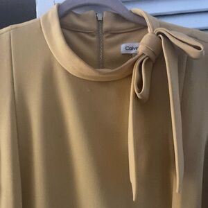 Calvin Klein mustard yellow size 14 chic woman’s dress